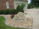 Photos of Personalized Landscaping Rocks