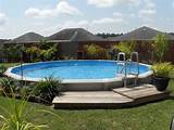 Pictures of Round Above Ground Pool Landscaping