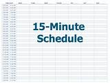 Images of 30 Minute Schedule Template