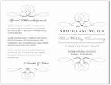 Pictures of Free Printable Wedding Programs Online