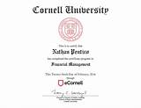 Cornell Graduate Certificate Photos