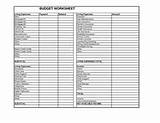 Bankruptcy Budget Form Pictures