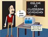 Photos of Classroom Education Vs Online Education