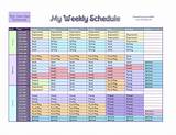 Time Management Weekly Schedule Template