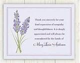 Thank You Card For Flowers Sent To Funeral Images