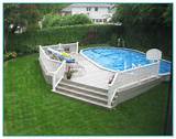Semi Above Ground Pools With Decks Pictures