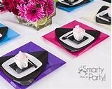 Pink Square Plastic Dinner Plates Pictures