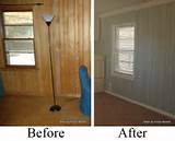 Images of Painted Wood Panel Walls Before And After