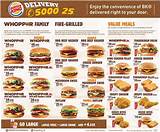 Online Delivery Burger King Pictures
