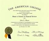 Images of Chartered Financial Consultant Certification