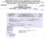 Florida Business Tax Receipt Images