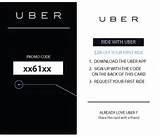 Uber Referral Business Cards Images