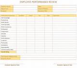 Employee Review Excel Template