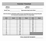 Volunteer Schedule Spreadsheet