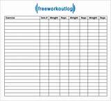 Pictures of Physical Training Log Template