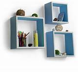 Photos of Blue Floating Wall Shelves