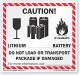 Pictures of Lithium Ion Battery Sticker