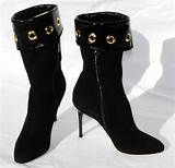 Black Suede And Patent Leather Boots