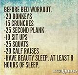 Photos of Workout Tips Before Bed