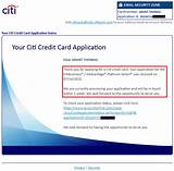 Citi Credit Card Application