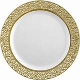 Disposable White Plates With Gold Trim