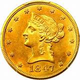 1907 Gold 10 Dollar Coin Photos