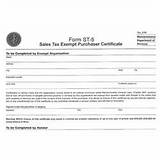Pictures of Business Tax Exempt Form