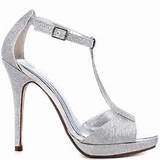 Pictures of Silver Glitter Heels