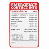 Local Emergency Number Pictures