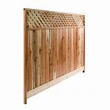 Redwood Lattice Top Fence Panel Images