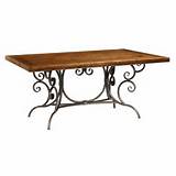 Iron And Wood Table Dining Images