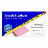 Pictures of Examples Of Tutoring Business Cards