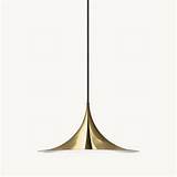 Pictures of Gubi Semi Pendant Brass