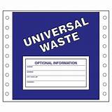 Images of Universal Waste Labels