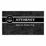Pictures of Attorney Business Cards Templates