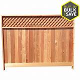 Pictures of Redwood Lattice Top Fence Panel
