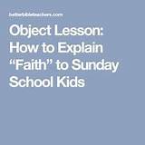 Pictures of Easy Object Lessons For Sunday School