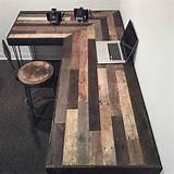 Reclaimed Wood L Shaped Desk Images