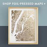 Foil Pressed Maps