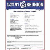 Pictures of Class Reunion Program Template