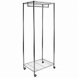 Pictures of Metal Garment Rack With Shelves