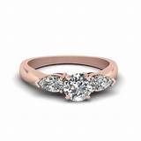 Rose Gold 3 Stone Engagement Rings Pictures