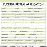 Florida Residential Rental Application Form Images