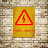 Images of Electric Shock Warning Stickers