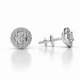 Photos of White Gold Diamond Earrings For Babies