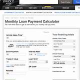 Yahoo Home Loan Calculator