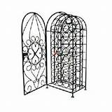 Wrought Iron Wine Rack Cabinet Images