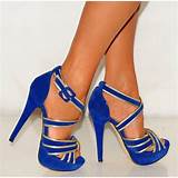 Images of Electric Blue Strappy Heels
