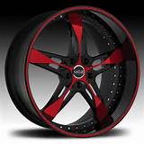 20 Inch Rims Black And Red Photos