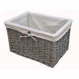 Pictures of Lined Wicker Storage Baskets